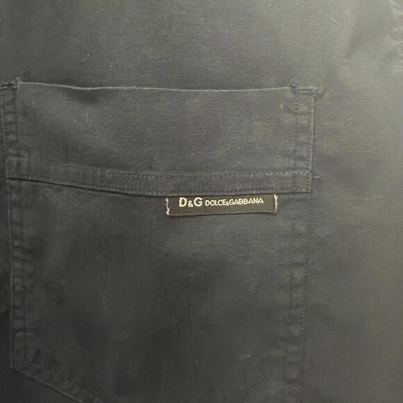 Dolce & Gabbana - Y2K Style Casual Button Down - Black - Large - Picture 4 of 12